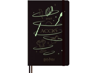 2025 Moleskine Limited Edition Harry Potter Accio 5 x 8.25 Daily Planner, Bordeaux Red (DHP12DC3Y2