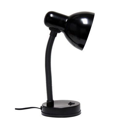 Simple Designs LED Desk Lamp, 14.25", Black Metal (LD1003-BLK-LB)