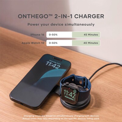Satechi OntheGo 2-in-1 Wireless Charger, Black (ST-QTG21K)