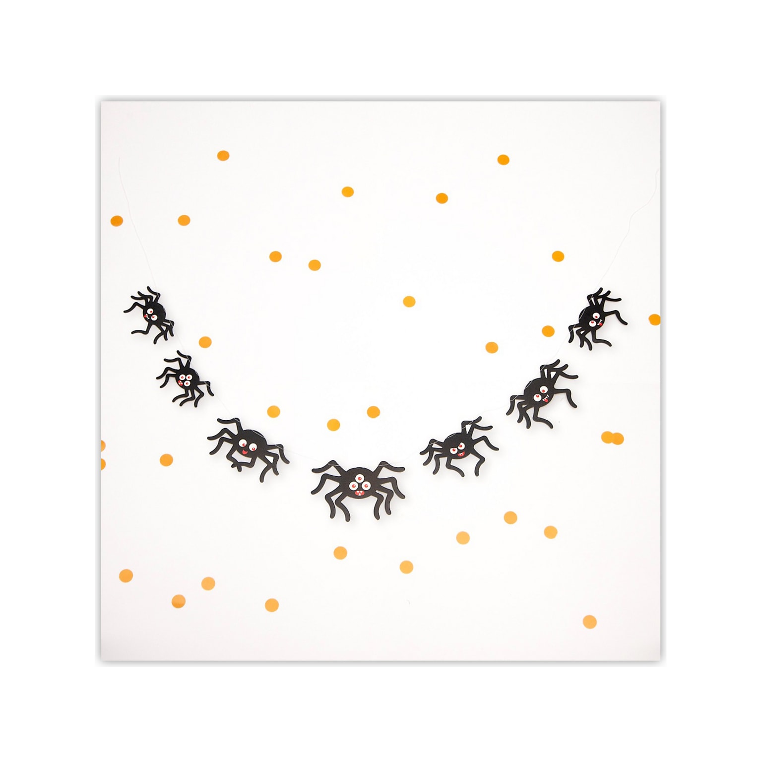 Pukka Party Spider Halloween Stitched Garland, Black (PTY498)