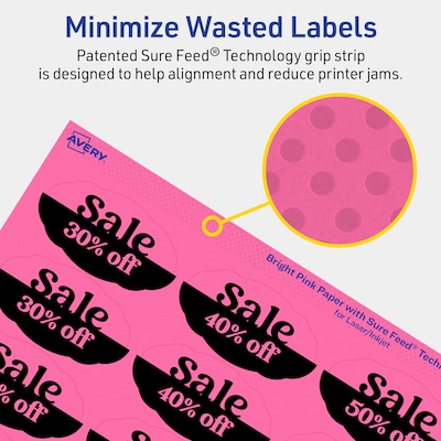 Avery Hemp Square Laser/Inkjet Multipurpose Labels, 2" x 2", Off-White (960/Box)