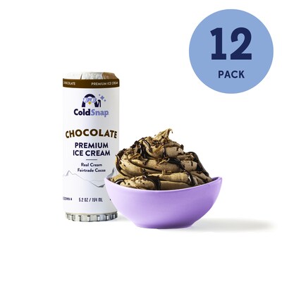 ColdSnap Premium Chocolate Ice Cream Mix, Single Serve Pods, 12 Pods/Pack, COLDSNAP MACHINE REQUIRED