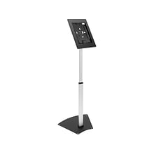 Mount-It! Adjustable Anti-Theft iPad Tablet Floor Stand, Matte Black/Silver (MI-3783_G10)