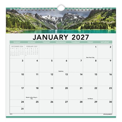 2027 AT-A-GLANCE Landscape 12 x 12 Monthly Wall Calendar (88200-27)