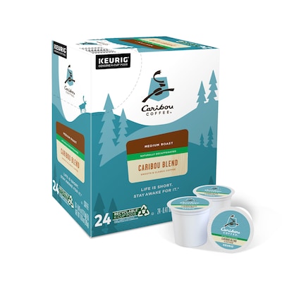 Caribou Coffee Caribou Blend Decaf Coffee, Medium Roast, 0.41 oz. Keurig® K-Cup® Pods, 24/Box (6995)