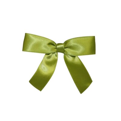 JAM Paper Satin Bows, Green Grass, 100/Pack (52640349187)