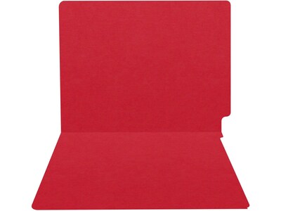 Medical Arts Press Heavy-Duty End Tab File Folder, Straight Cut, Letter-Size, Red, 40/Box (S-09458-RED)