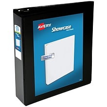 Avery Showcase 3 3-Ring View Binders, Slant Ring, Black (19750)