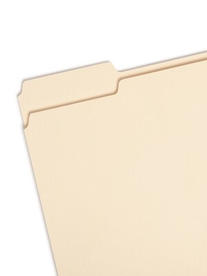 Smead 100% Recycled File Folders, 1/3-Cut Tab, Letter Size, Manila, 100/Box (10339)