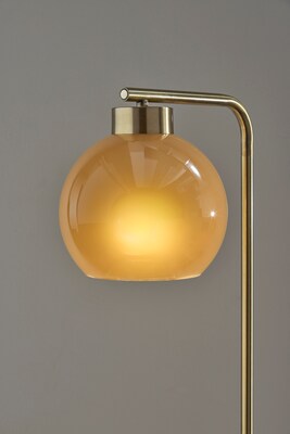 Adesso Atticus 59"H Antique Brass Floor Lamp with Round Shade (3898-21)