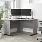 Bush Business Furniture Studio A 48"W Corner Computer Desk, Platinum Gray (SDD148PG)