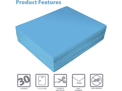 Better Office EVA Foam Sheet, Light Blue, 30/Pack (01221)