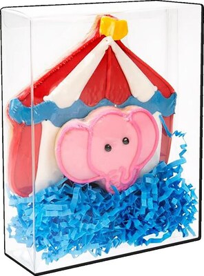 JAM Paper Pop & Lock Top Clear Gift Boxes,  4 1/2 x 1 1/2 x 5 7/8, 25/pack (CB-PLB74)