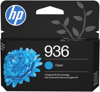 HP 936 Cyan Standard Yield Ink Cartridge, Prints Up to 800 Pages (4S6U9LN)