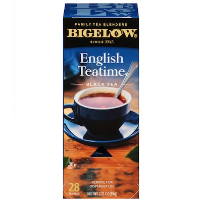 Bigelow English Teatime Black Tea Bags, 2.11 oz., 28/Box (RCB003451)