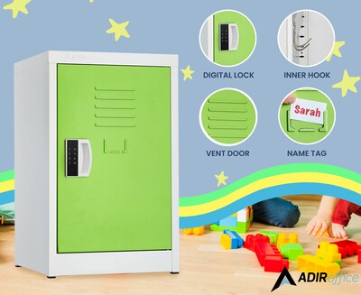 AdirOffice 24"H Single Tier Green Storage Locker (ADI629-02-GRN-DL)