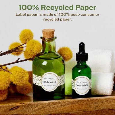 Avery EcoFriendly Laser/Inkjet Decorative Edge Multipurpose Labels, 1-1/2 x 3-1/2, White, 500/Box