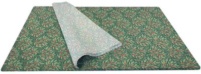 JAM Paper 20 x 30 Tissue Paper, Holly Tapestry, 240 Sheets/Pack (526BXPT6341)