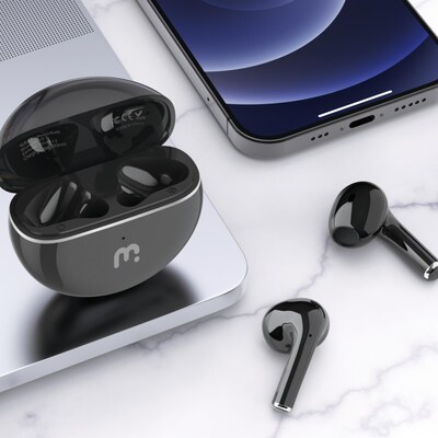 MyBat Pro Orbit Wireless Earbuds with Charging Case, Bluetooth, Black (BTK011001)