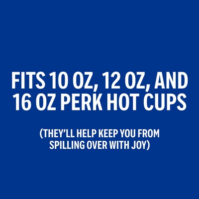 Perk™ Plastic Hot Cup Lid, 10/12/16 Oz., White, 50/Pack (PK54369)
