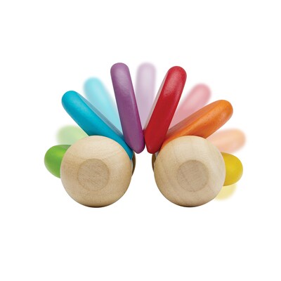 Plan Toys Wooden Baby Car Push Toy, Multicolored (PTS5229)