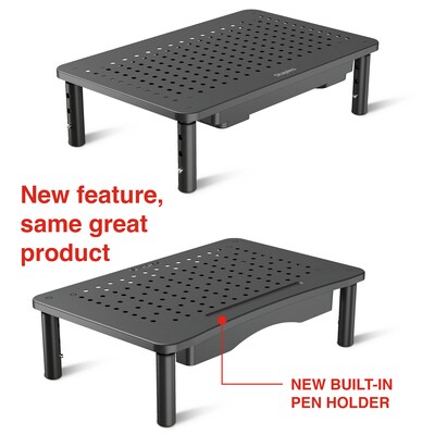 Staples TECH Adjustable Monitor Stand, Black (ST62819-CC)