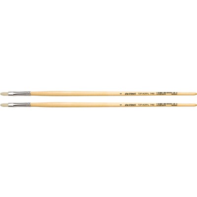 da Vinci TOP-ACRYL Oil and Acrylic Synthetic Bristle White Filbert Brush, 2 Brushes/Pack (DVXVA74824-2)