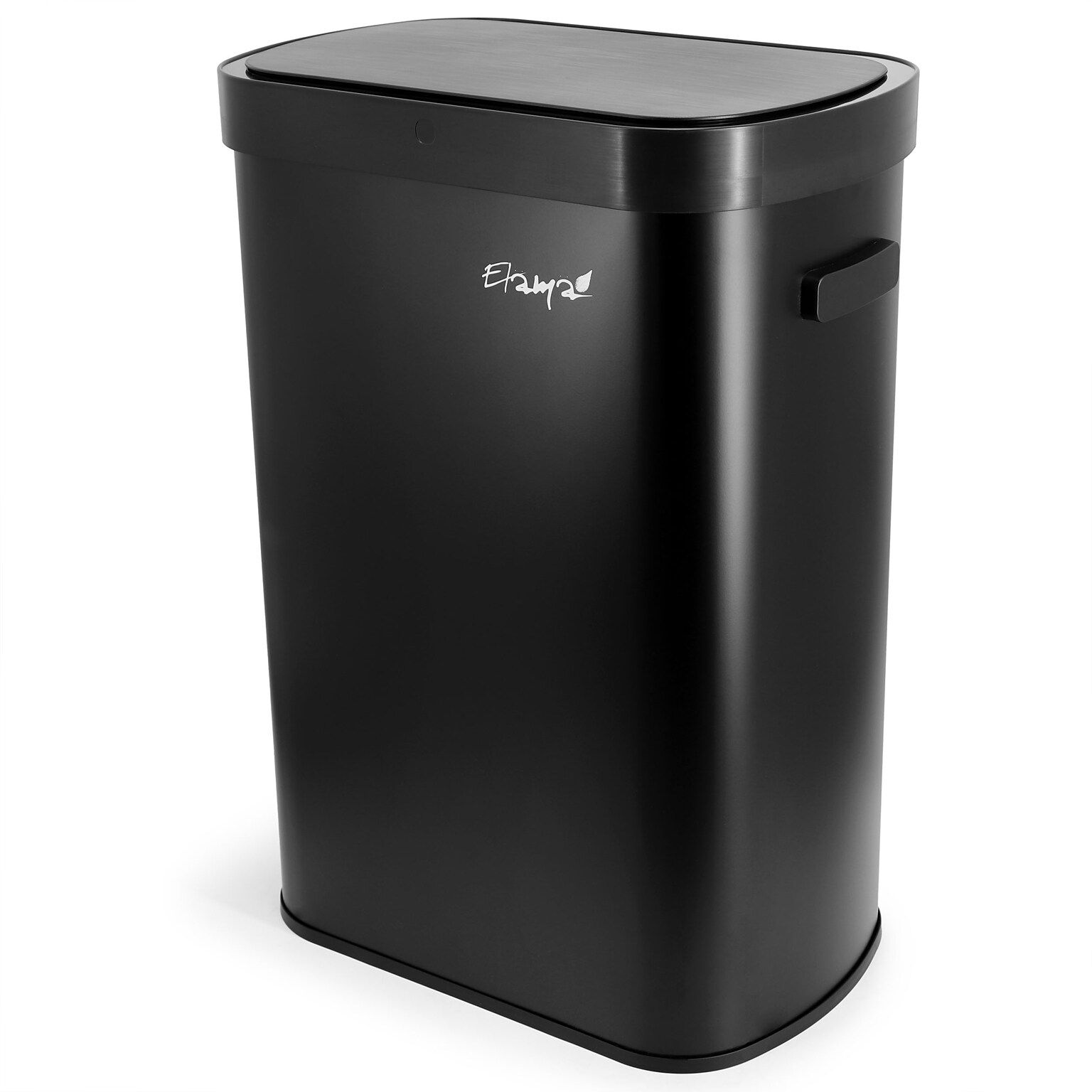 Elama Stainless Steel Indoor Sensor Trash Can, 13 Gallon, Black (938122410M)