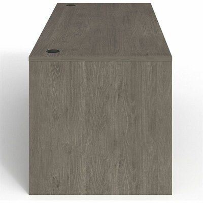 Lorell Prominence 2.0 66" W Left-Pedestal Desk, Gray Elm Surface (LLRPD3066LSPGE)