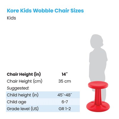 Kore™ Kids Wobble Plastic Chair; Red