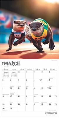 2025 BrownTrout Otter Olympics 12" x 12" Monthly Wall Calendar (9781975482961)