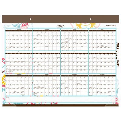 2026 AT-A-GLANCE Suzani 21.75" x 17" Monthly Desk Pad Calendar (SK17-704-26)