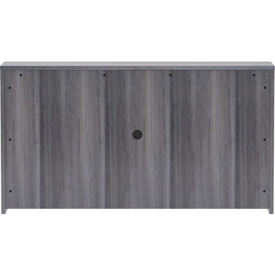 Lorell Essentials Series 66"W Stack-on Hutch with Doors, Weathered Charcoal (LLR69619)