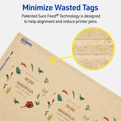 Avery 2-1/2" Diameter  Blank Price & Merchandise Tags, Kraft Brown, 225/Carton (95326-KMT25)
