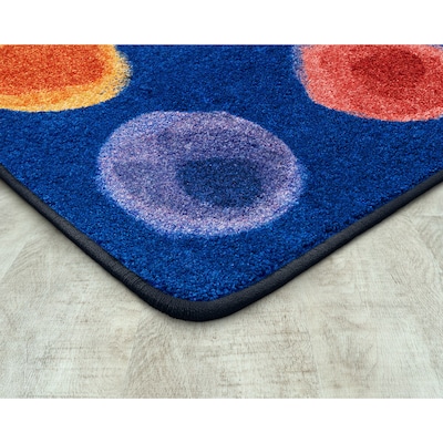 Joy Carpets Watercolor Spots Nylon 78 x 109 Machine Tufted Rug, Rainbow (2143D-01)
