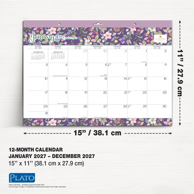 2027 BrownTrout House of Turnowsky 15.5" x 11" Monthly Desk Pad Calendar, Assorted Colors (9798330713431)