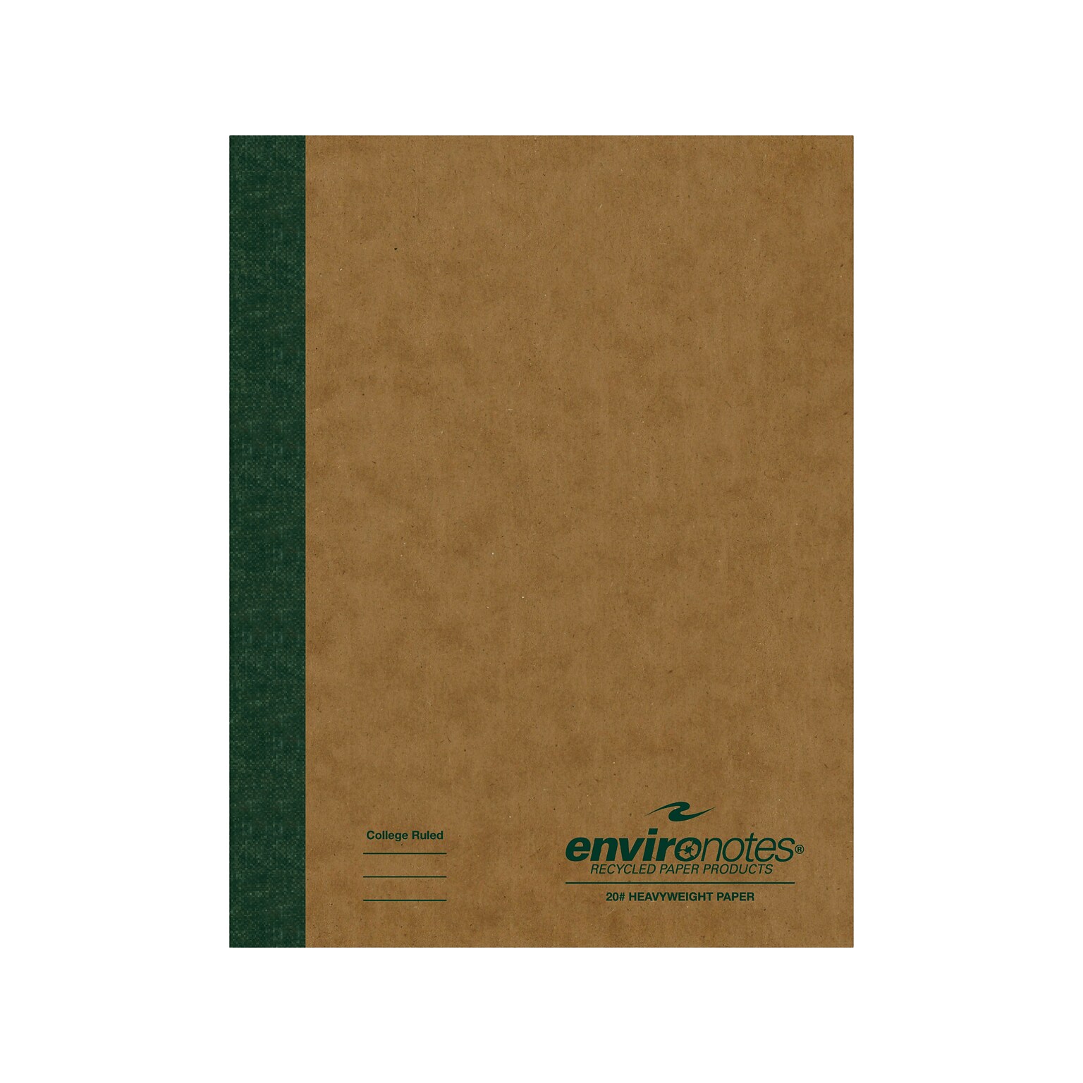 Roaring Spring Paper Products Environotes Composition Notebook, 7.5 x 9.75, College-Ruled, 60 Sheets, Brown, 24/Pack