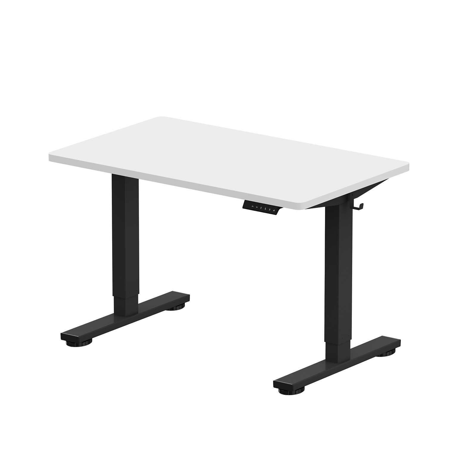 FlexiSpot E2 42W Electric Adjustable Standing Desk, White/Black (E2B4224W)