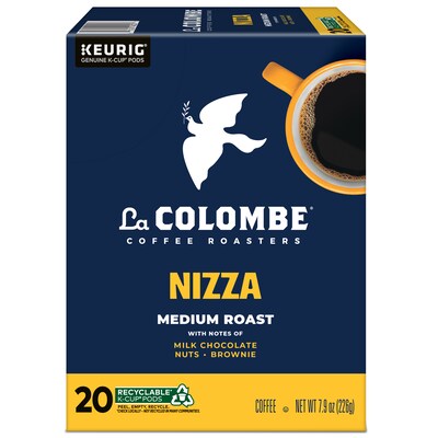 La Colombe Nizza Coffee Keurig® K-Cup® Pods, Medium Roast, 80/Carton (5000380612CT)