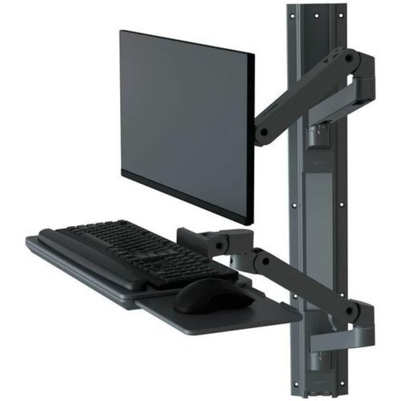Ergotron LX Pro Adjustable Dual Monitor Mount & Stand, Up to 34, Dark Gray (45-696-293)