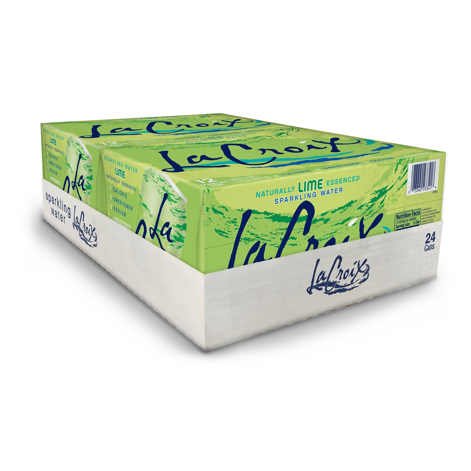 LaCroix Lime Sparkling Water, 12 Oz., 24 Cans/Carton (NAV40125)