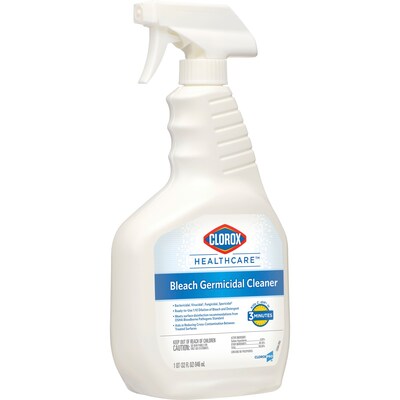 Clorox Healthcare Bleach Germicidal Cleaner Spray, 32 Ounces, 6 Bottles/Case (68970)