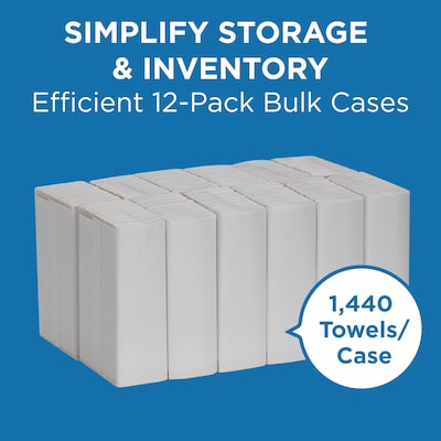 Pacific Blue Select Premium C-Fold Paper Towels, 2-ply, 120 Sheets/Pack, 12 Packs/Carton (23000)