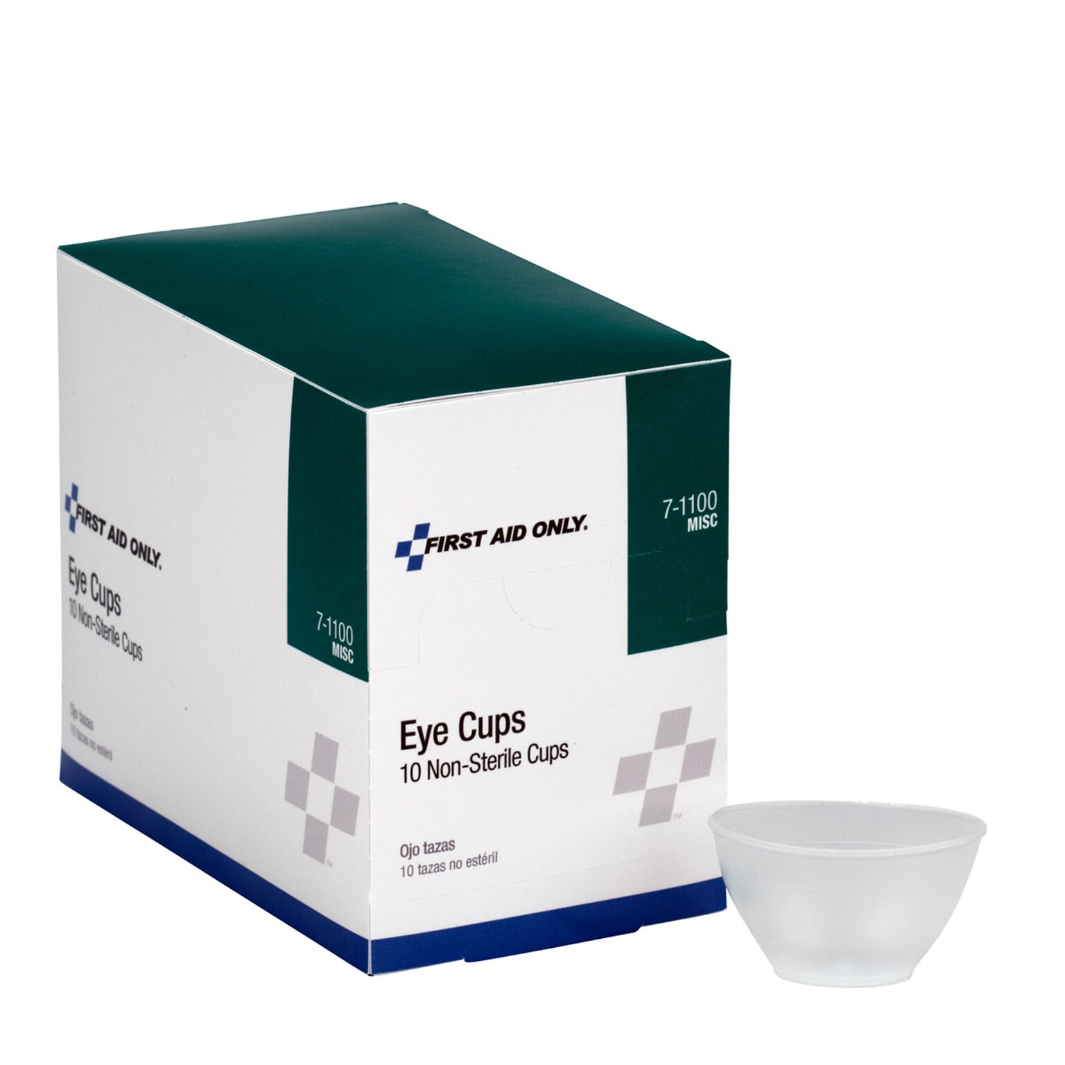First Aid Only Non-Sterile Eye Cups, 10/Box (7-1100)
