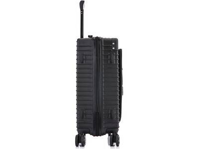 DUKAP Tour 20" Hardside Carry-On Suitcase, 4-Wheeled Spinner, TSA Checkpoint Friendly, Black (DKTOU00S-BLK)