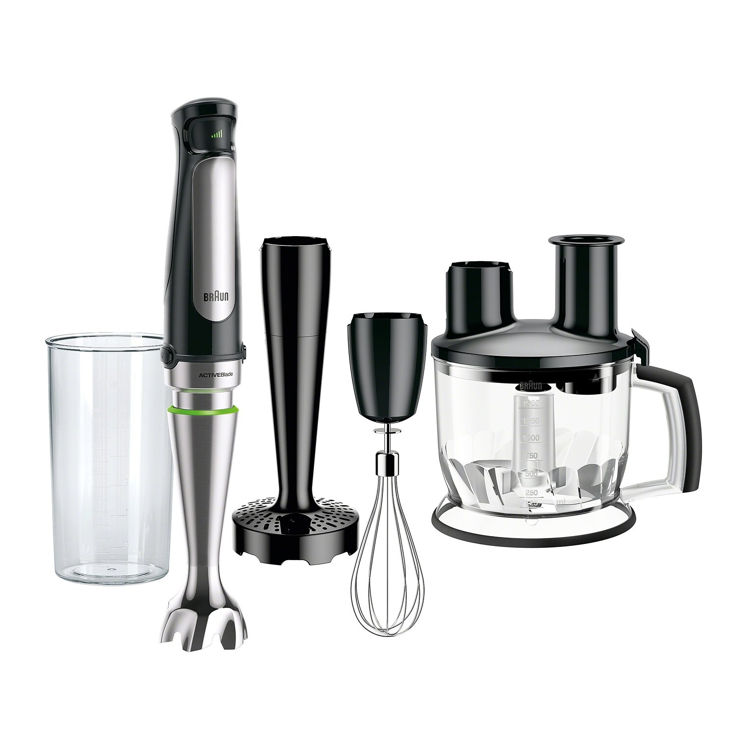 Braun MultiQuick 7077 Hand Blender & Food Processor Kit, Stainless Steel (MQ7077X)