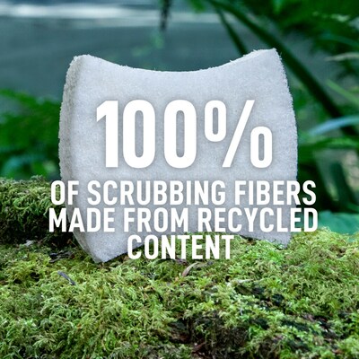 Scotch-Brite Greener Clean Scrub Sponge, Tan, 3/Pack (97033)