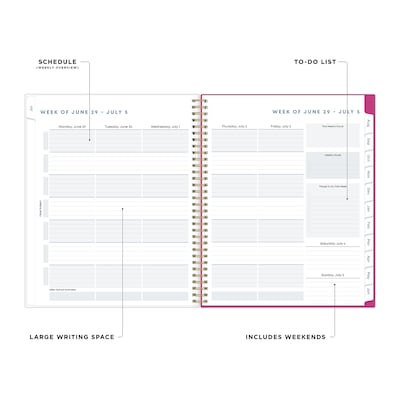 2026-2027 Blue Sky Star Confetti 8.5 x 11 Academic Weekly & Monthly Planner, Plastic Cover (136609-A27)