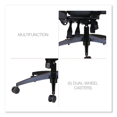 Alera® Wrigley Series Height Adjustable Arm Ergonomic Fabric Task Chair, Black (ALEHPM4101)