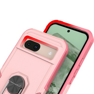 SaharaCase Raider Series Rugged Case for Google Pixel 8a, Shock Absorbing, Desert Rose (CP00574)